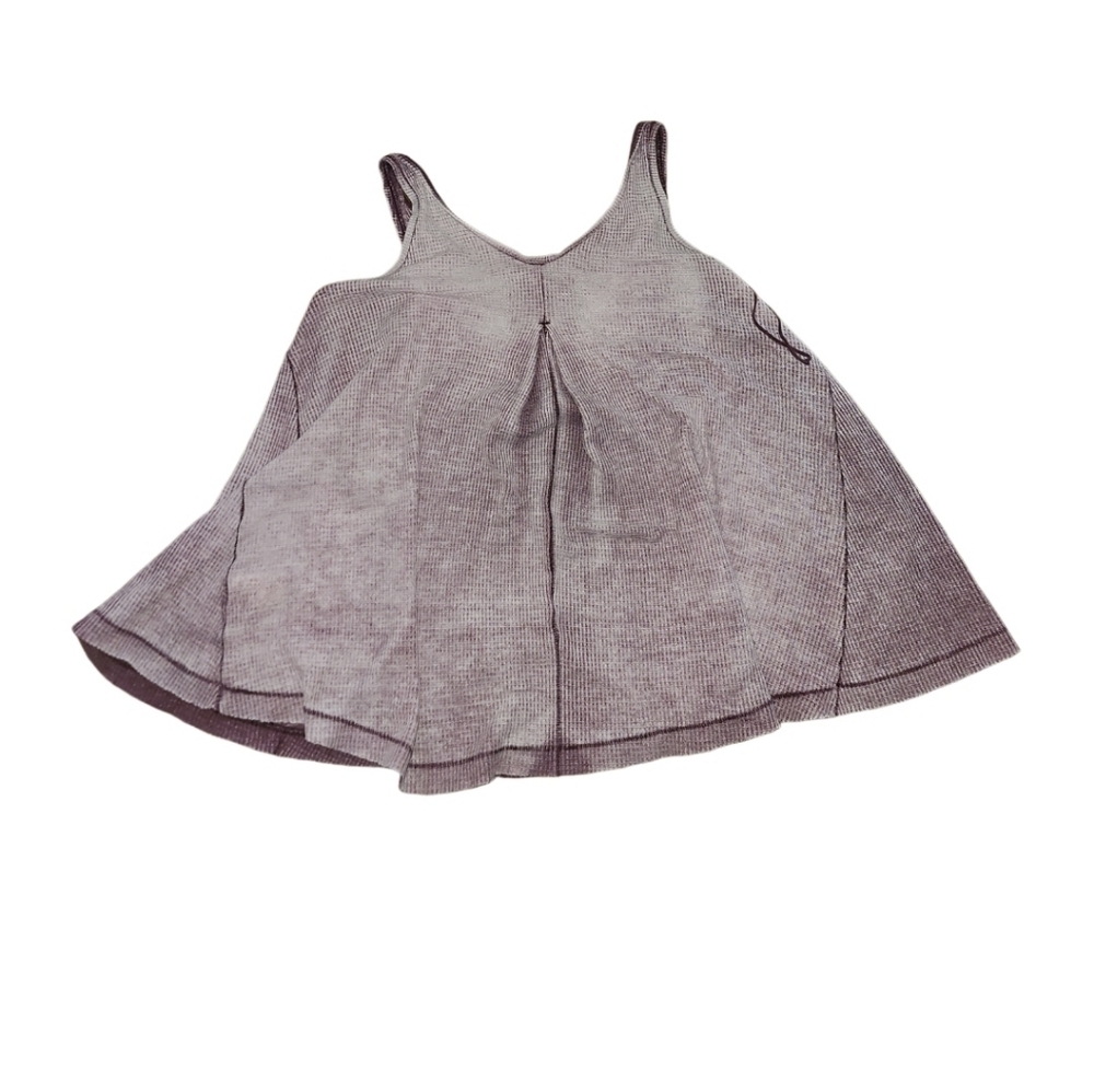 Free People We The Free Purple Waffle Knit Tank Oversized XL Cottagecore Fairy - Picture 9 of 10
